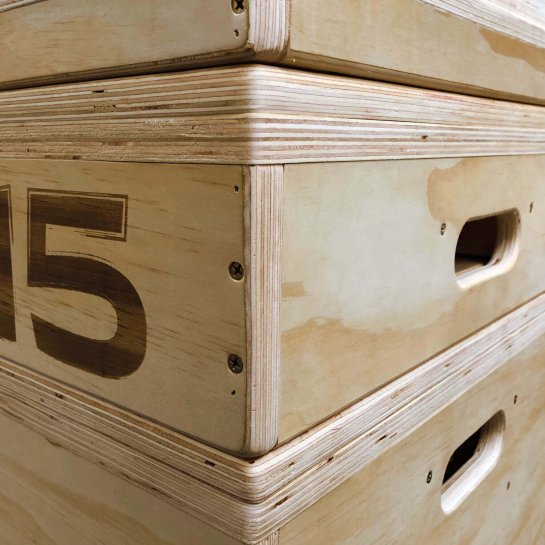 Jerk Block RAW SET Scatole Plyo in legno per allenamento -