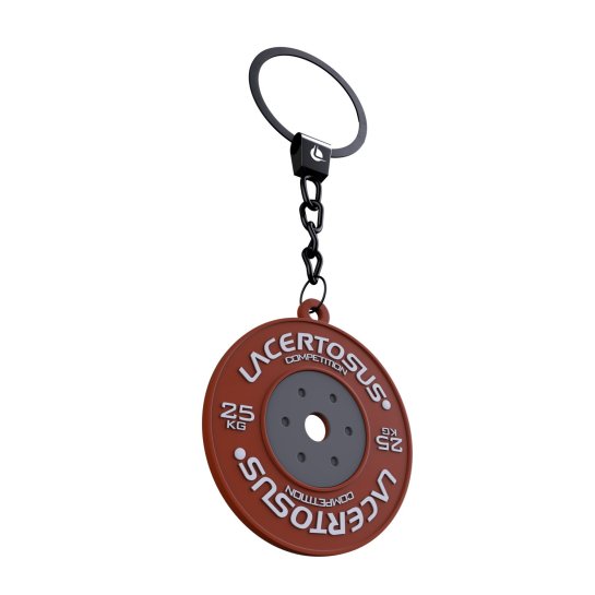 Lacertosus Keychain - Bumper Plate red