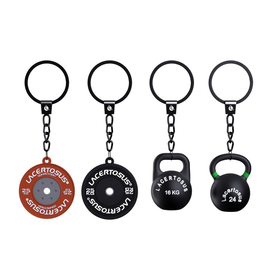 Lacertosus Keychain - Bumper Plate red
