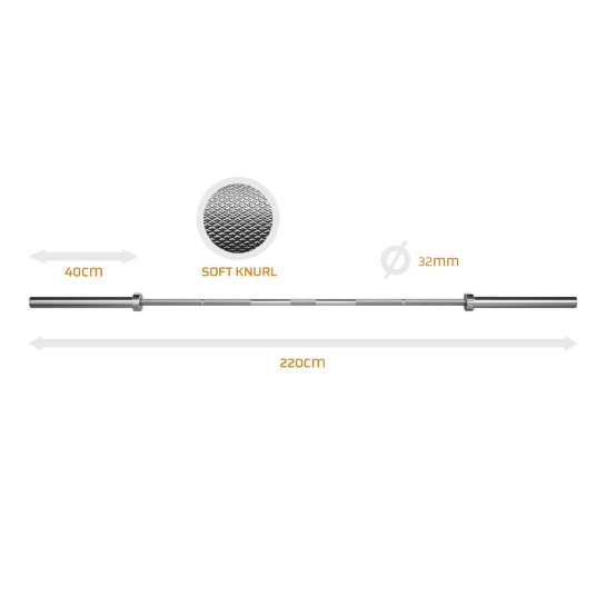 Bară Olimpica de Antrenament 220 cm Bare Bărbați (220cm/ 20