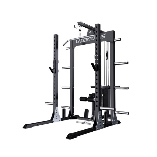 Half Rack PRO Set cu Lat Machine Half Racks & Stand -