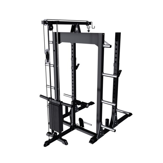 Half Rack PRO Set cu Lat Machine Half Racks & Stand -
