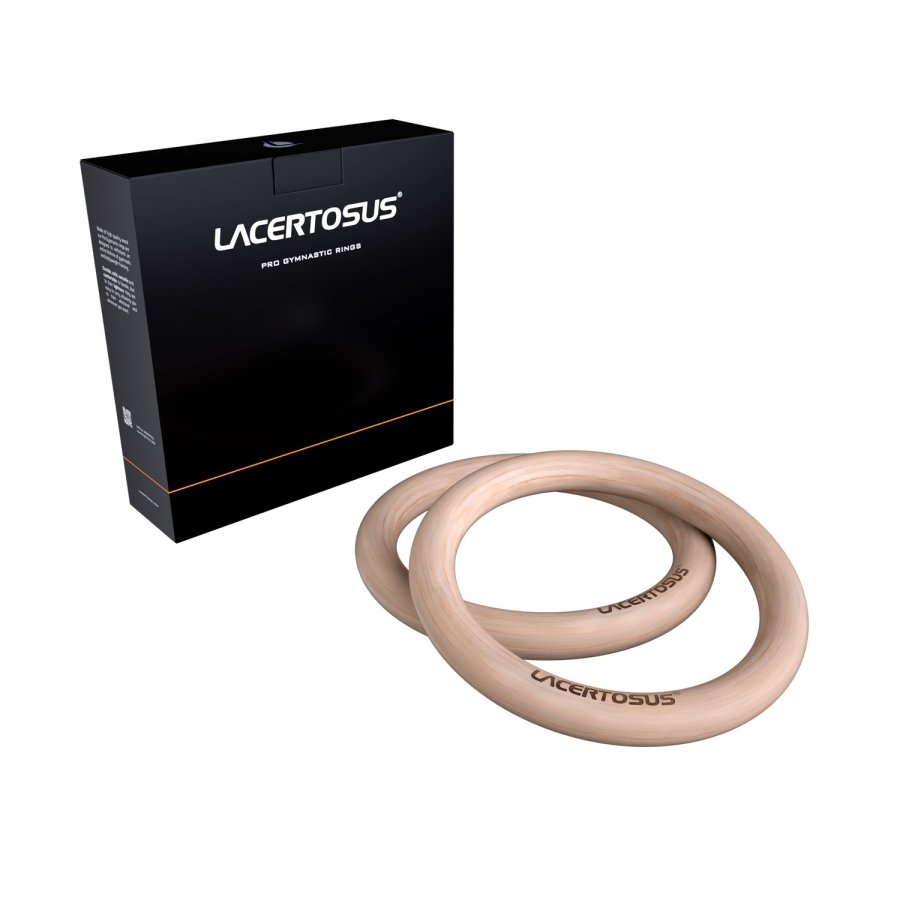 PRO Gymnastics Rings (Wood) 1.25" -X Rings Lacertosus
