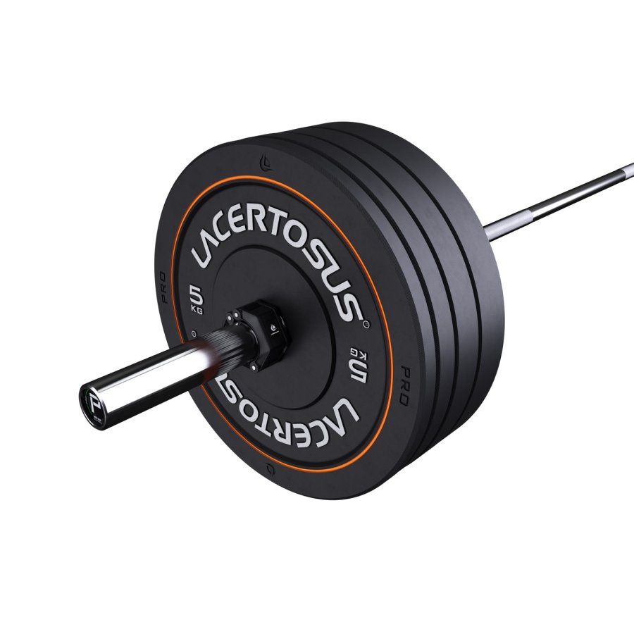 SET PRO Bară și Plăci Bumper - Set Complet 120 KG Discuri