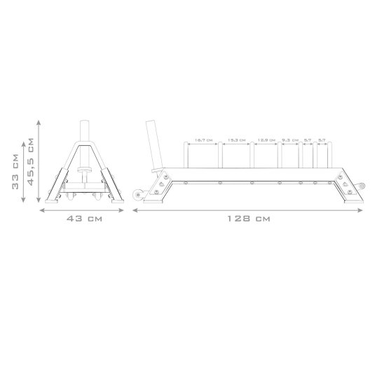 SHORT BUMPER PLATE RACK ELITE #BPR3-S