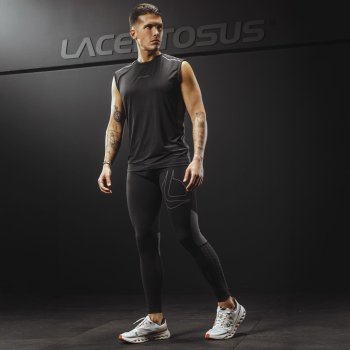 Lacertosus® Herren Kompressionsleggings Quick-Dry