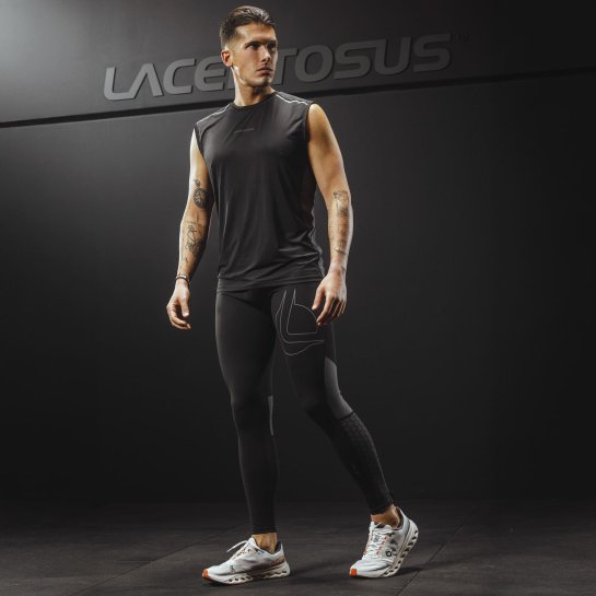 Lacertosus® Herren Kompressionsleggings Quick-Dry