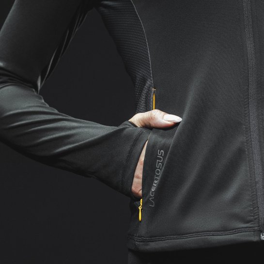 Felpa Donna Tecnica Zip e Cappuccio