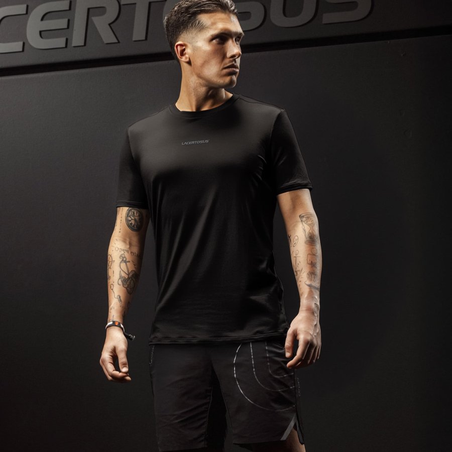 Technisches Herren-Shirt Schwarz Lacertosus® Quick-Dry