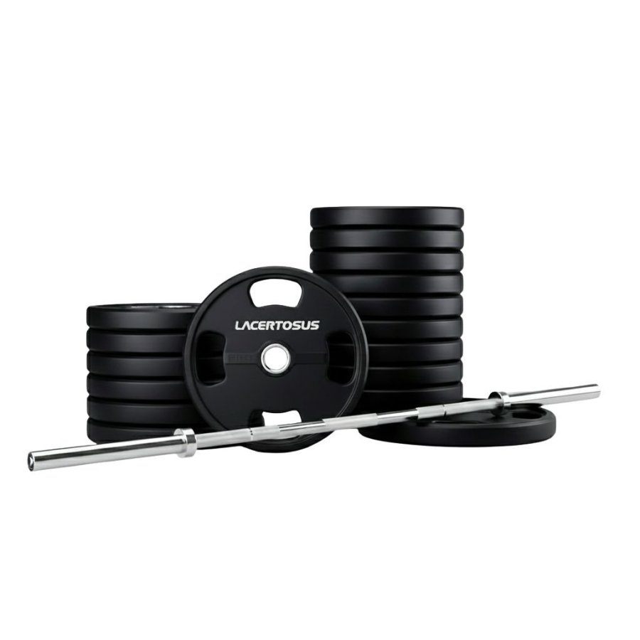 SET 150KG DISQUES + BARRE 220CM