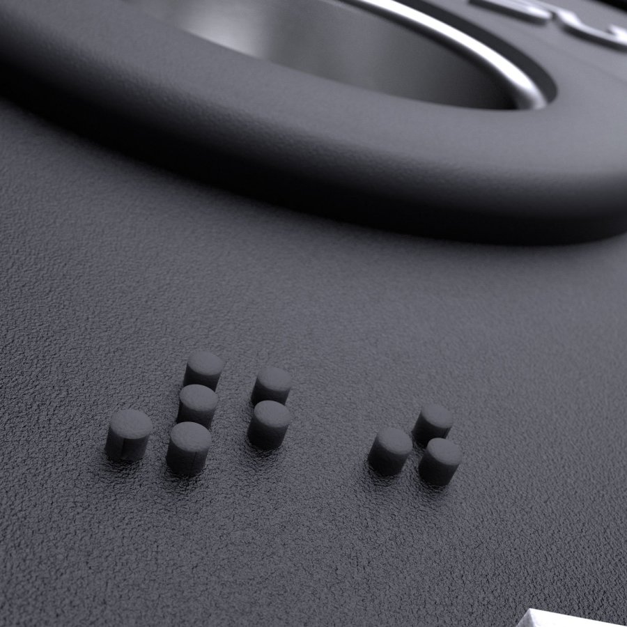 Pro Grip PU Hantelscheibe Lacertosus mit Braille