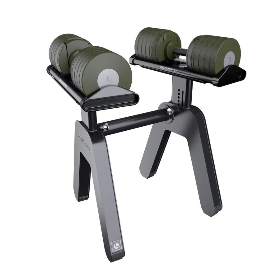 SELEKTOR SET Manubri Regolabili 2-40 verde con Rastrelliera