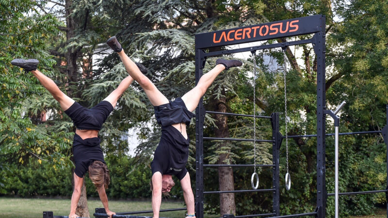 Attrezzi Lacertosus nei parchi di Parma