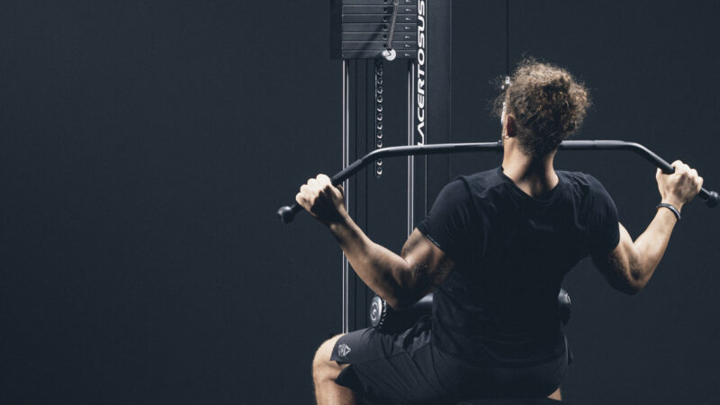 Allenamento con lat machine di Lacertosus