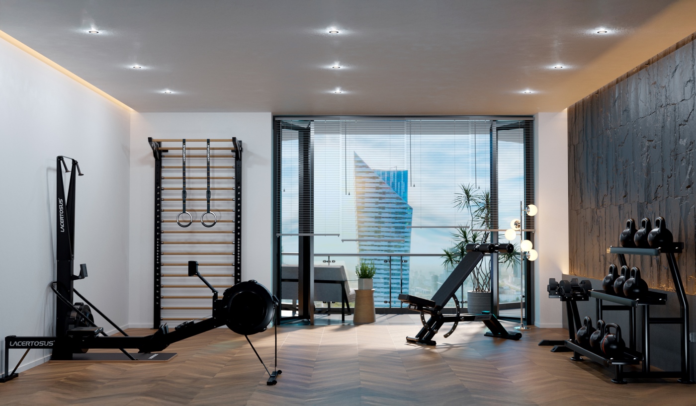 Render Garage Gym Pequeño