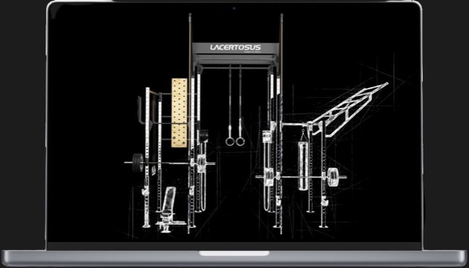 Proyecto de equipamiento para entrenamiento en la pantalla de un portátil.