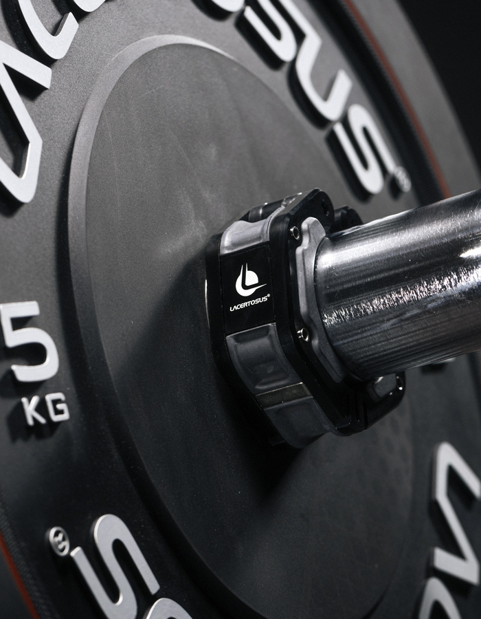 Barra olímpica con cierre y disco de 5 kg Lacertosus.